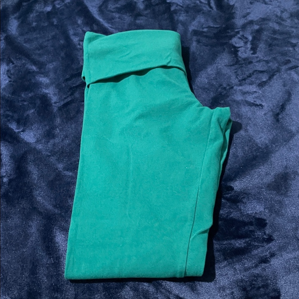 Dark green Foldover leggings